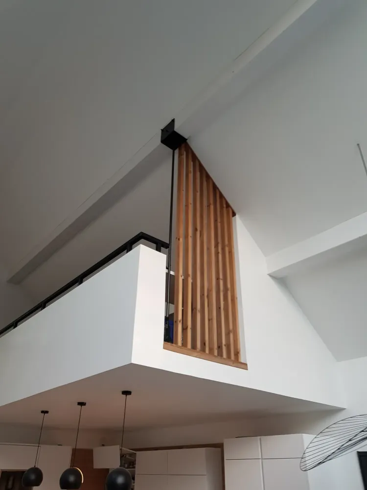 Garde corps en bois mezzanine (1)